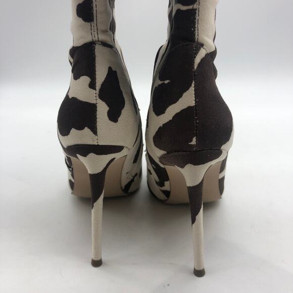 Steve Madden Womens Vava Cow Print Thigh-high Boots Brown/Tan Size 6 New - Picture 9 of 10